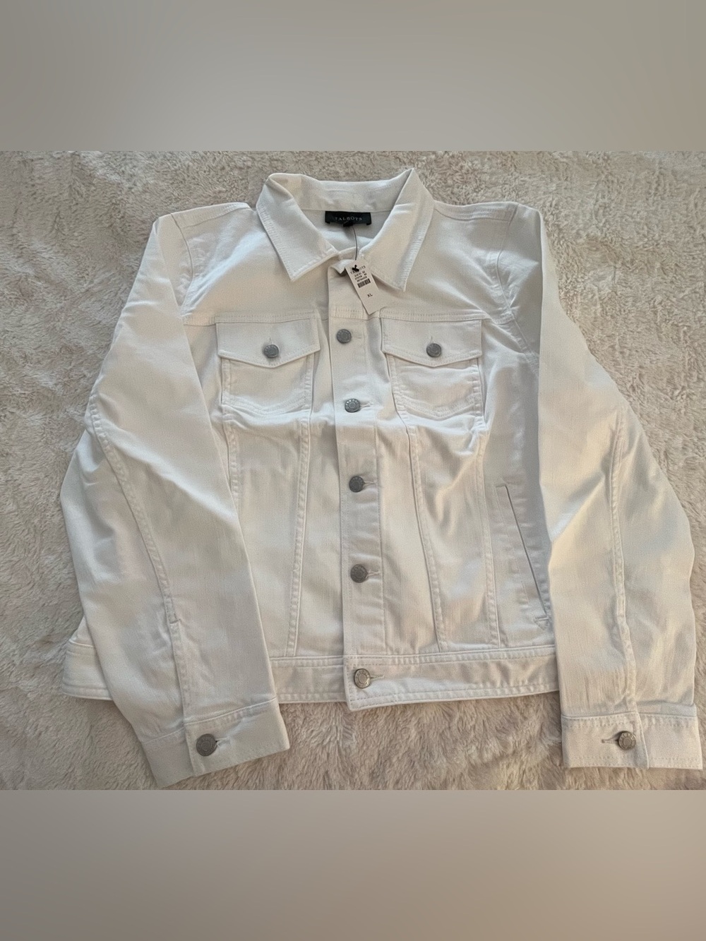 NWT Talbots Women’s XL White Denim Jacket
